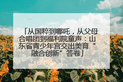 从国粹到哪吒，从父母合唱团到福利院童声：山东省青少年宫交出美育“融合创新”答卷