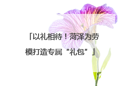 以礼相待！菏泽为劳模打造专属“礼包”