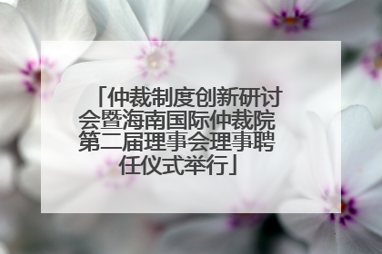 仲裁制度创新研讨会暨海南国际仲裁院第二届理事会理事聘任仪式举行