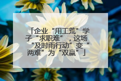 企业“用工荒”学子“求职难”，这场“及时雨行动”变“两难”为“双赢”