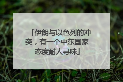 伊朗与以色列的冲突，有一个中东国家态度耐人寻味