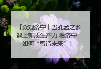 众观济宁丨当孔孟之乡遇上新质生产力 看济宁如何“智造未来”