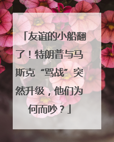 友谊的小船翻了！特朗普与马斯克“骂战”突然升级，他们为何而吵？