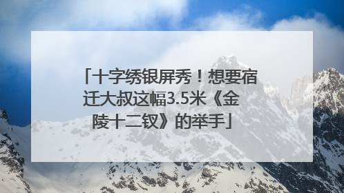 十字绣银屏秀！想要宿迁大叔这幅3.5米《金陵十二钗》的举手
