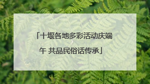 十堰各地多彩活动庆端午 共品民俗话传承