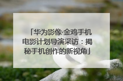 华为影像·金鸡手机电影计划导演采访：揭秘手机创作的新视角