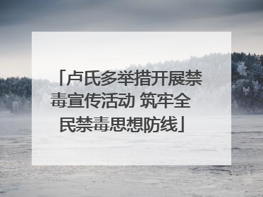 卢氏多举措开展禁毒宣传活动 筑牢全民禁毒思想防线