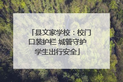县文家学校：校门口装护栏 城管守护学生出行安全
