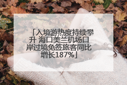 入境游热度持续攀升 海口美兰机场口岸过境免签旅客同比增长187%