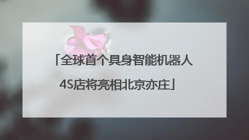 全球首个具身智能机器人4S店将亮相北京亦庄