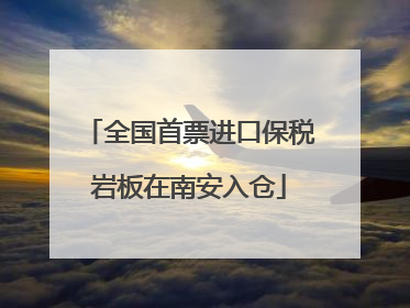 全国首票进口保税岩板在南安入仓