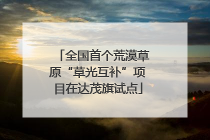 全国首个荒漠草原“草光互补”项目在达茂旗试点