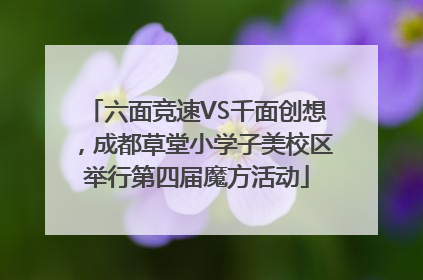 六面竞速VS千面创想，成都草堂小学子美校区举行第四届魔方活动