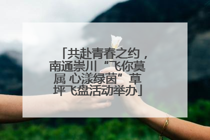 共赴青春之约，南通崇川“飞你莫属 心漾绿茵”草坪飞盘活动举办