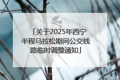 关于2025年西宁半程马拉松期间公交线路临时调整通知