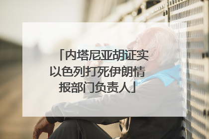 内塔尼亚胡证实以色列打死伊朗情报部门负责人