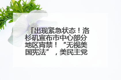 出现紧急状态！洛杉矶宣布市中心部分地区宵禁！“无视美国宪法”，美民主党议员批评特朗普