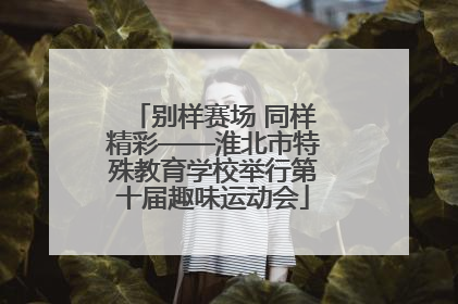 别样赛场 同样精彩——淮北市特殊教育学校举行第十届趣味运动会