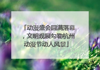 动漫盛会圆满落幕，文明观展勾勒杭州动漫节动人风景