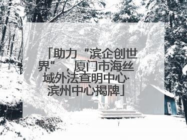 助力“滨企创世界”，厦门市海丝域外法查明中心·滨州中心揭牌