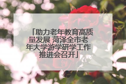 助力老年教育高质量发展 菏泽全市老年大学游学研学工作推进会召开