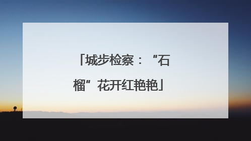 城步检察：“石榴”花开红艳艳