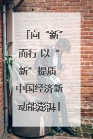 向“新”而行 以“新”提质 中国经济新动能澎湃