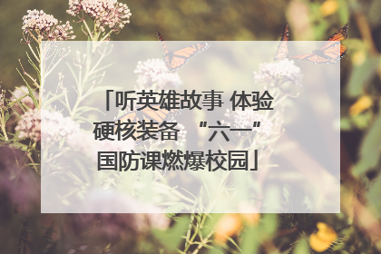 听英雄故事 体验硬核装备 “六一”国防课燃爆校园