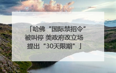 哈佛“国际禁招令”被叫停 美政府改立场提出“30天限期”
