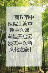 商丘市中医院上演童趣中医课 萌娃开启沉浸式中医药文化之旅