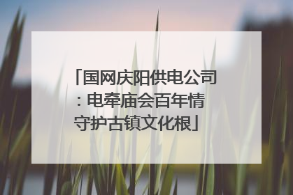 国网庆阳供电公司：电牵庙会百年情 守护古镇文化根