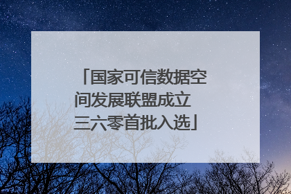 国家可信数据空间发展联盟成立 三六零首批入选
