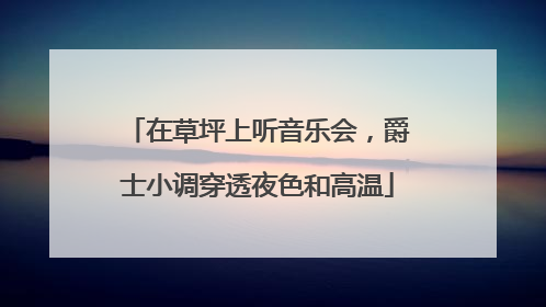 在草坪上听音乐会，爵士小调穿透夜色和高温