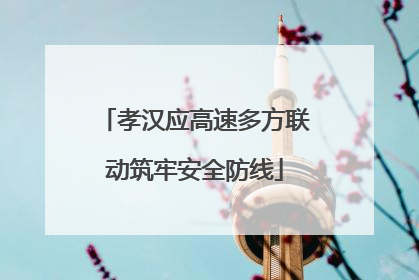 孝汉应高速多方联动筑牢安全防线