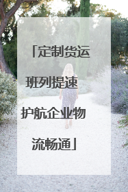 定制货运班列提速 护航企业物流畅通