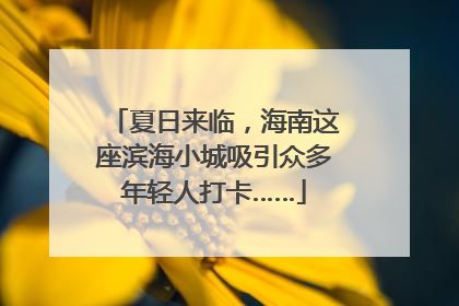 夏日来临，海南这座滨海小城吸引众多年轻人打卡……