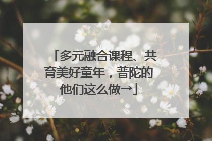 多元融合课程、共育美好童年，普陀的他们这么做→