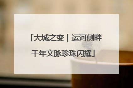 大城之变｜运河侧畔 千年文脉珍珠闪耀