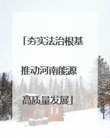 夯实法治根基 推动河南能源高质量发展