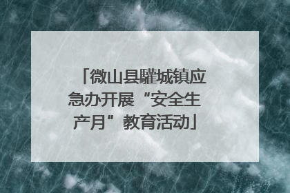 微山县驩城镇应急办开展“安全生产月”教育活动