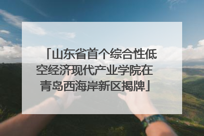 山东省首个综合性低空经济现代产业学院在青岛西海岸新区揭牌