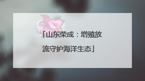 山东荣成：增殖放流守护海洋生态