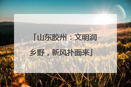 山东胶州：文明润乡野，新风扑面来