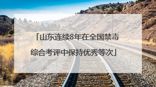 山东连续8年在全国禁毒综合考评中保持优秀等次