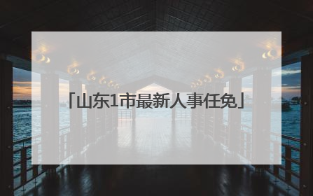 山东1市最新人事任免