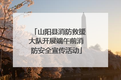 山阳县消防救援大队开展端午前消防安全宣传活动