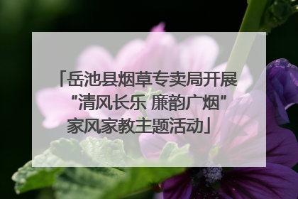 岳池县烟草专卖局开展“清风长乐 廉韵广烟”家风家教主题活动