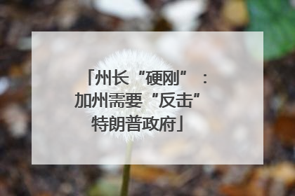 州长“硬刚”：加州需要“反击”特朗普政府