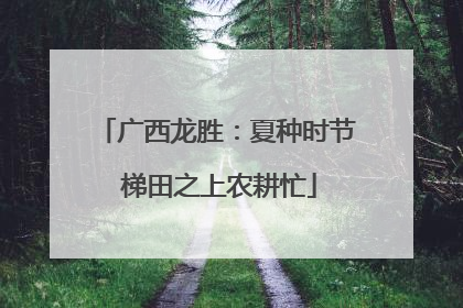 广西龙胜：夏种时节 梯田之上农耕忙