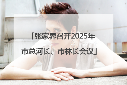 张家界召开2025年市总河长、市林长会议